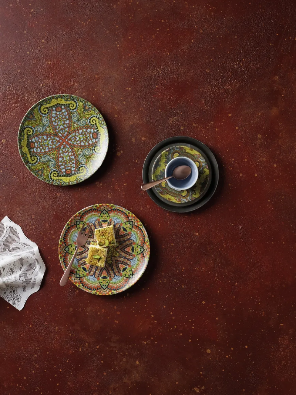 Arthur Krupp Ontbijtbord Porcelain Mandala C 20 cm Hot