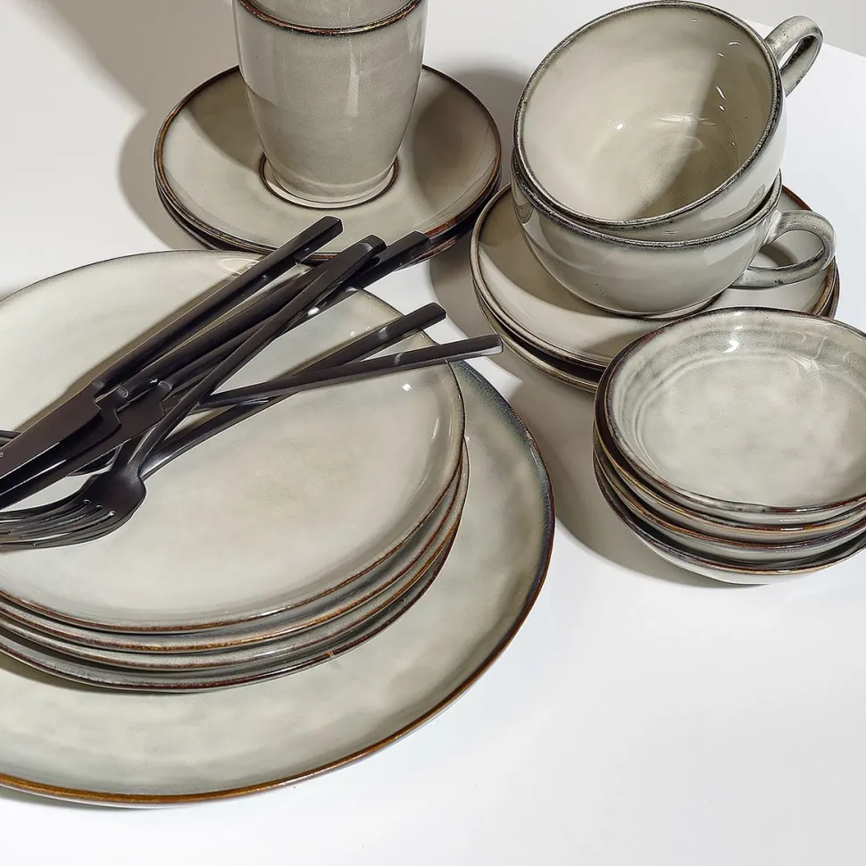 Ontbijtbord Salt & Pepper Artisan Green 21 cm (Set van 4)