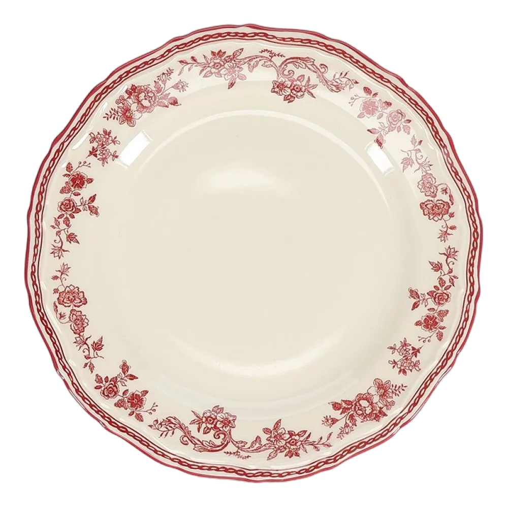 Salt & Pepper Ontbijtbord Cyril Burgundy Ivory / Burgundy 21 cm (Set van 4) Online