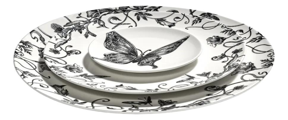 Ontbijtbord Serax Butterfly Unity White 12 cm