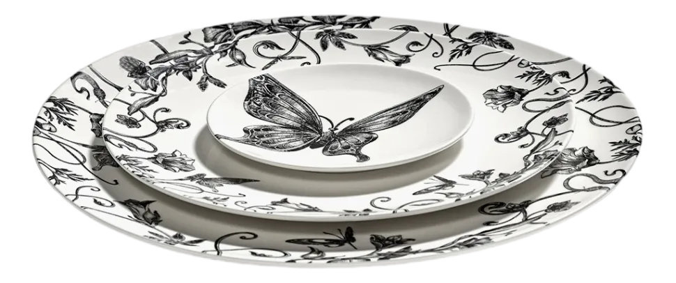 Ontbijtbord Serax Butterfly Unity White 12 cm
