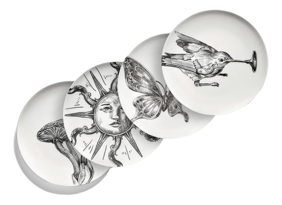 Ontbijtbord Serax Butterfly Unity White 12 cm
