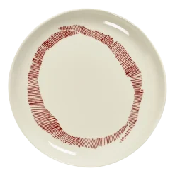Serax Ontbijtbord Feast Tableware By Ottolenghi White Stripes Red S 19 cm