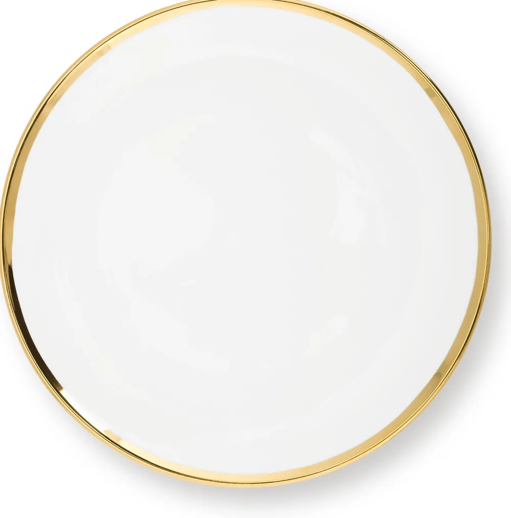 VT Wonen Ontbijtbord vtwonen White Gold 20 cm (Set van 2) Outlet