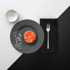 Ontbijt-/ Dessertbord Villeroy & Boch Manufacture Rock Mickey Mouse Zwart Ø21,7 cm (Set van 6)