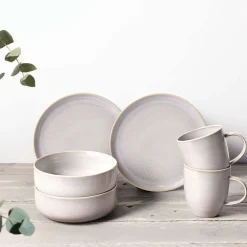 Ontbijtset Villeroy & Boch Crafted Cotton Wit (6-delig)