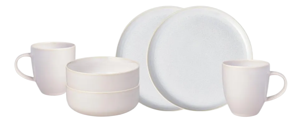 Ontbijtset Villeroy & Boch Crafted Cotton Wit (6-delig)