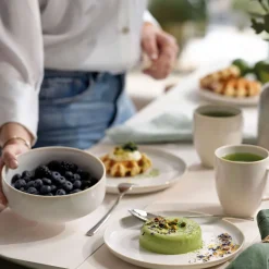 Ontbijtset Villeroy & Boch Crafted Cotton Wit (6-delig)