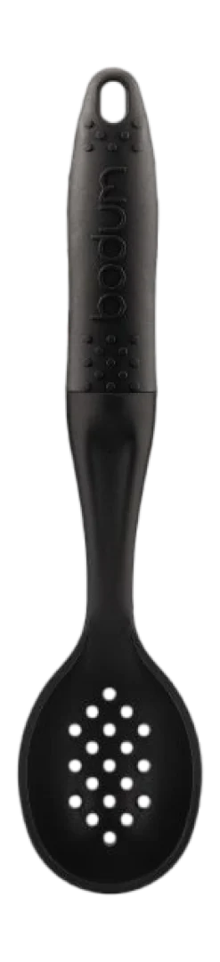 Opscheplepel Bodum Bistro Met Gaatjes Zwart 29 cm
