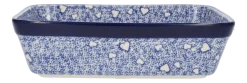 Ovenschaal Bunzlau Castle White Hearts Rectangular 24 x 19 cm