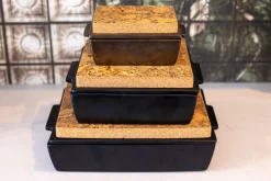Dutchdeluxes Ovenschaal Rectangular Medium Ceramic Platinum Matt Outlet