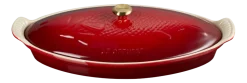 Ovenschaal Le Creuset Heritage Vis Kersenrood 34 cm