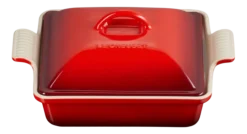 Ovenschaal Le Creuset Heritage Vierkant met Deksel Kersenrood 23 cm