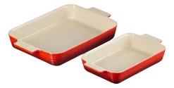 Ovenschaal Le Creuset Rechthoekig Set van 2 Rechthoekige Kersenrood 25/32cm