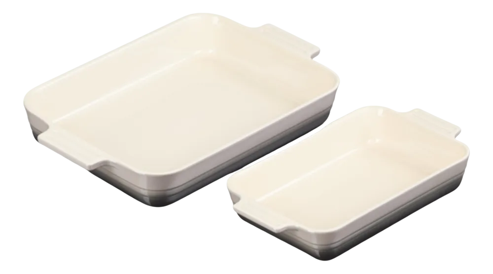 Le Creuset Ovenschaal Rechthoekig Set van 2 Rechthoekige Flint 25/32cm Discount