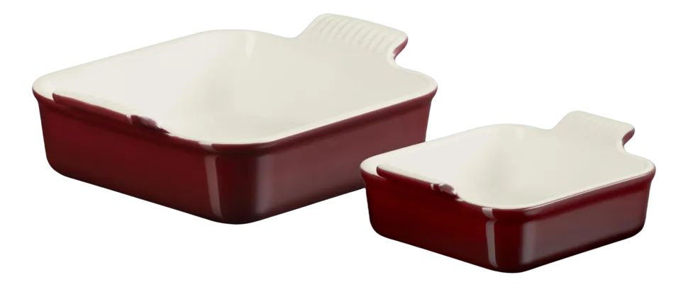 Ovenschaal Le Creuset Vierkant Garnet 13 + 20 cm (2-Delig)