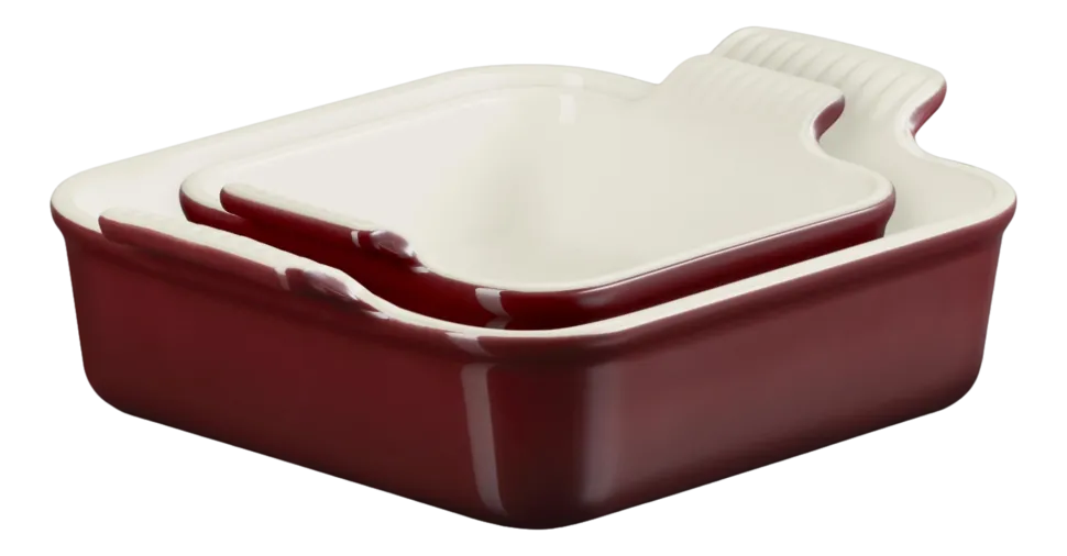 Ovenschaal Le Creuset Vierkant Garnet 13 + 20 cm (2-Delig)