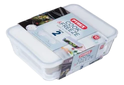 Ovenschaal Pyrex Cook & Freeze Rechthoek met Deksel 1,5 / 2,6 L (2-Delig)