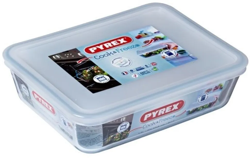 Ovenschaal Pyrex Cook & Freeze Rechthoek Transparant 22 x 17 cm