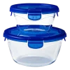 Ovenschaal Pyrex Cook & Go Rond met Deksel (Set van 2)