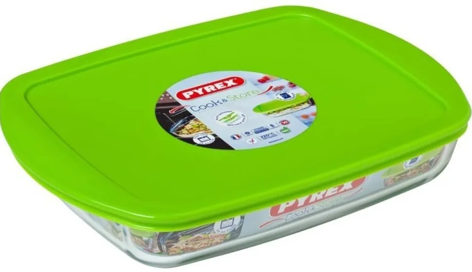 Ovenschaal Pyrex Cook & Store Rechthoek Transparant 1,6 L