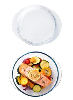 Ovenschaal Pyrex Essentials Rond met Deksel 1 L