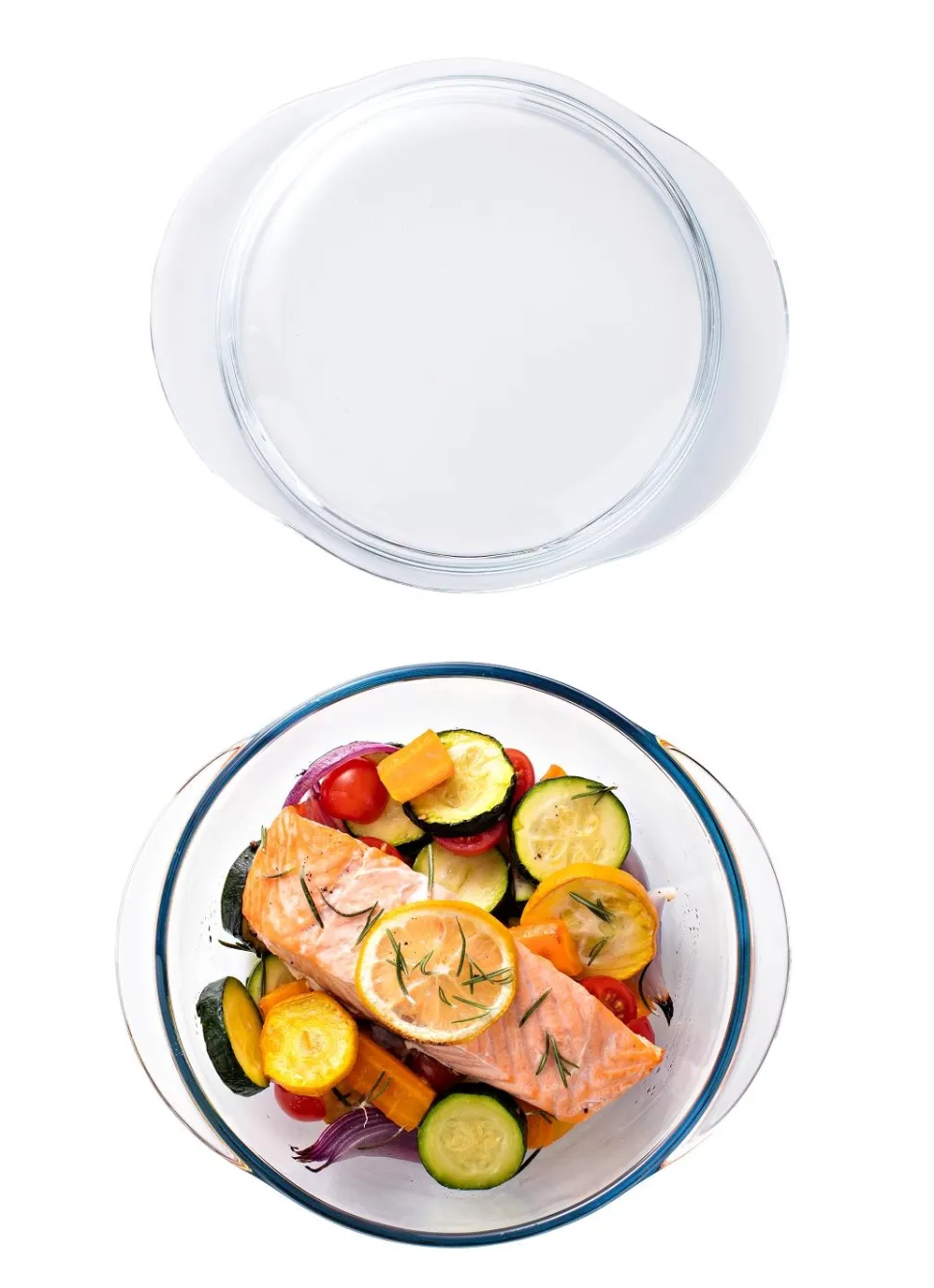 Ovenschaal Pyrex Essentials Rond met Deksel 1 L