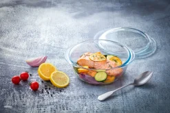 Ovenschaal Pyrex Essentials Rond met Deksel 1 L