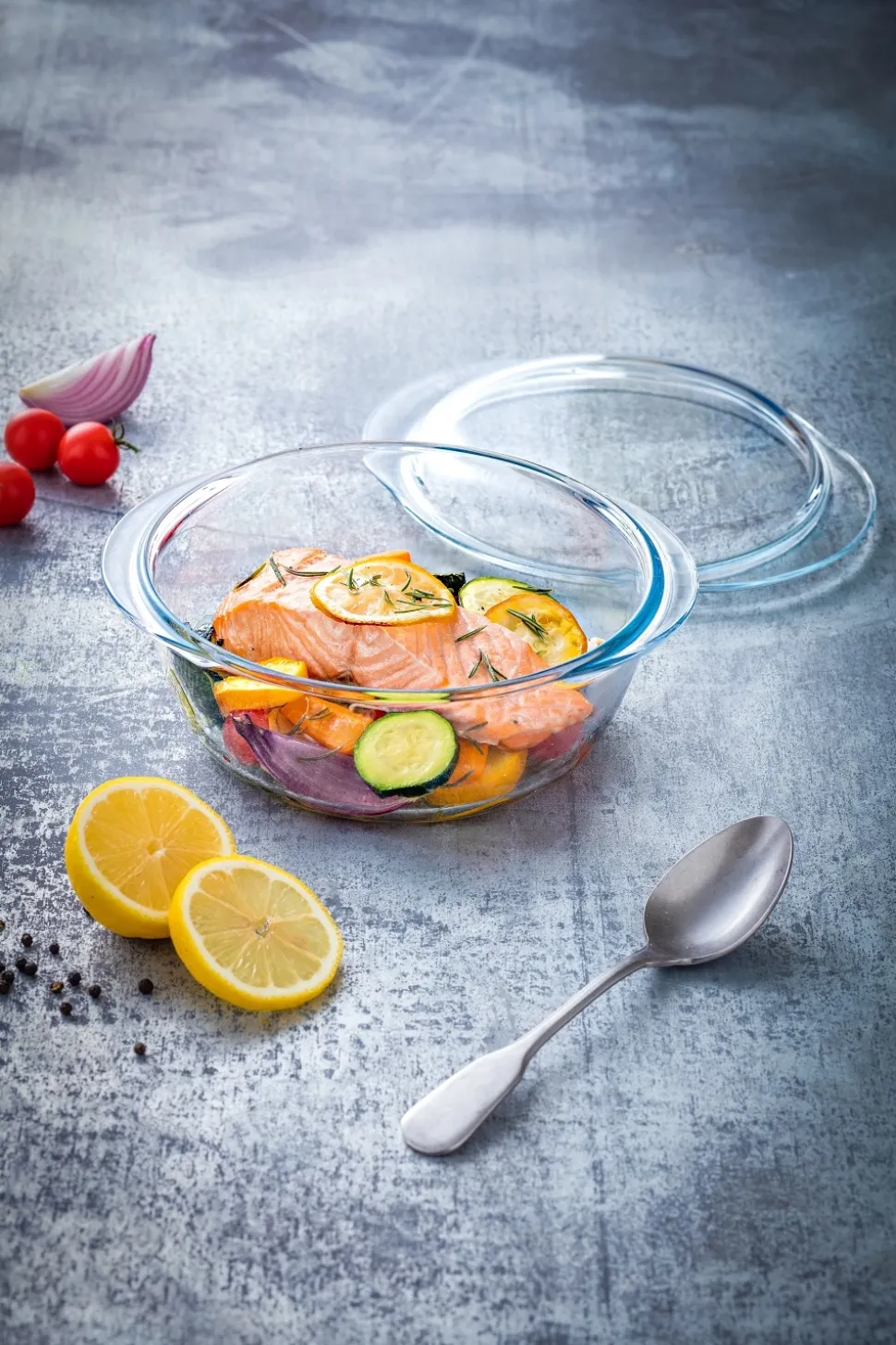 Ovenschaal Pyrex Essentials Rond met Deksel 2,4 L