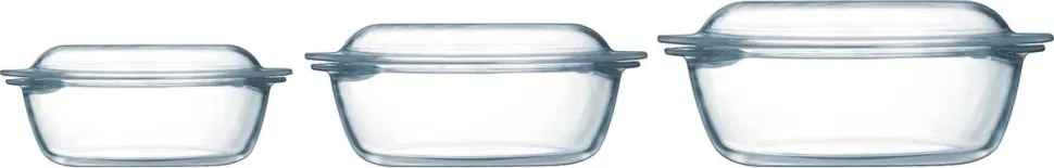 Ovenschaal Pyrex Essentials Rond Transparant 1,4 L / 2,1 L / 3 L (3-delig)