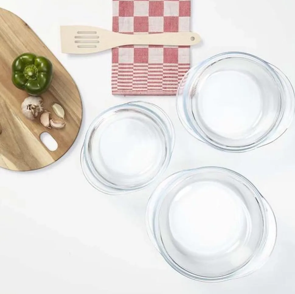 Ovenschaal Pyrex Essentials Rond Transparant 1,4 L / 2,1 L / 3 L (3-delig)