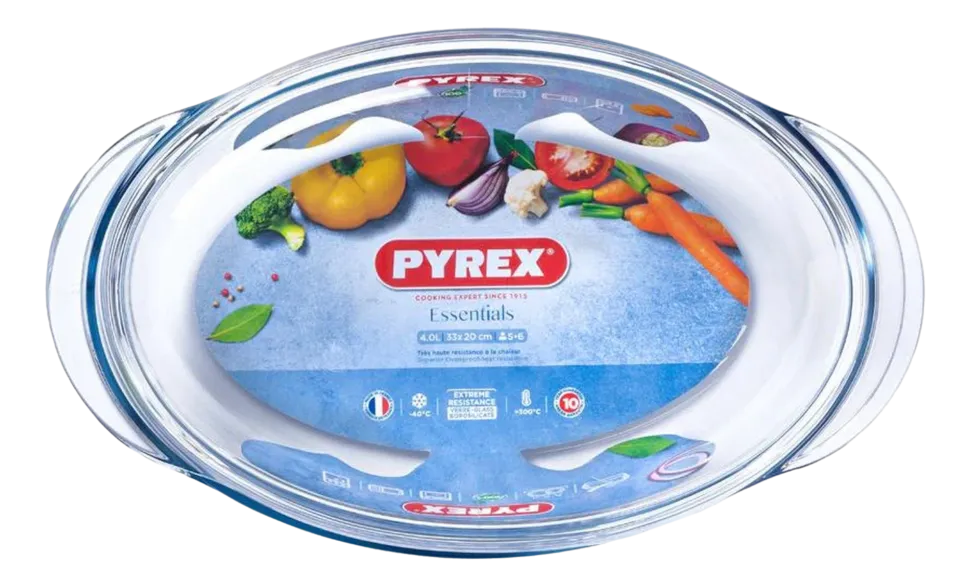Ovenschaal Pyrex SlowCook Ovaal Transparant (2-Delig)