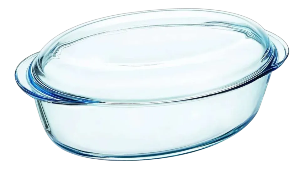 Ovenschaal Pyrex SlowCook Ovaal Transparant (2-Delig)