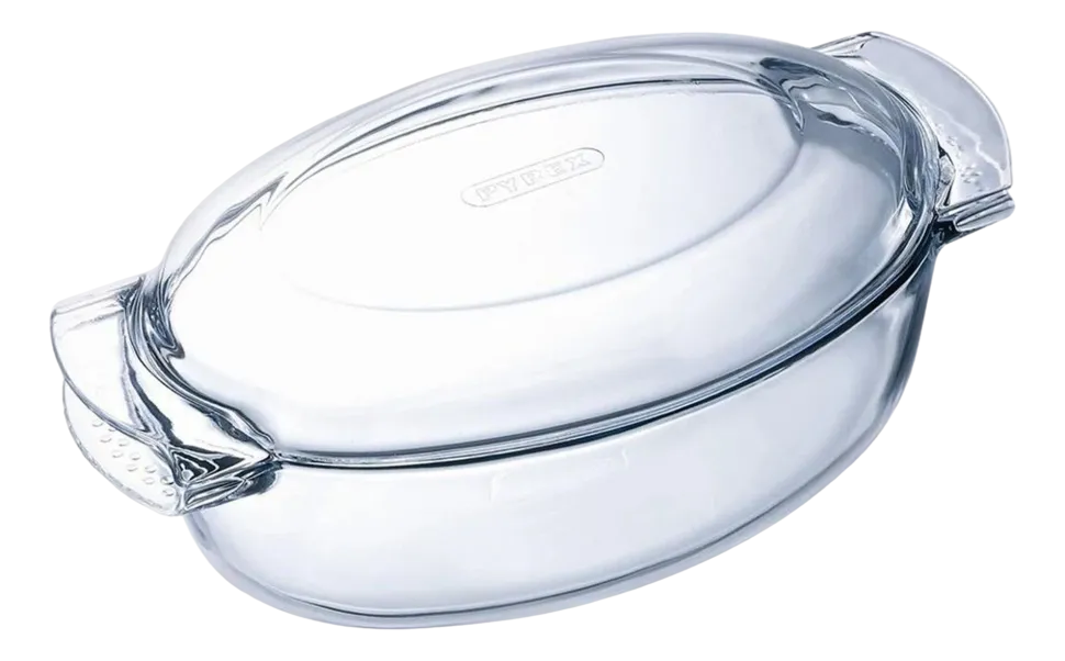 Ovenschaal Pyrex SlowCook Ovaal Transparant (2-Delig)