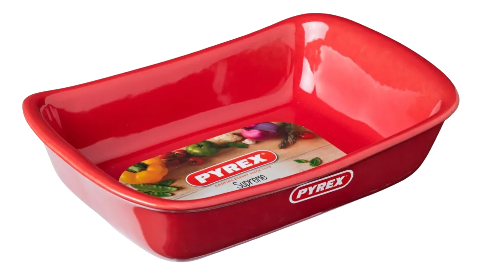Ovenschaal Pyrex Supreme Rechthoek Rood 2,4 L