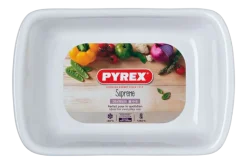 Ovenschaal Pyrex Supreme Rechthoek Wit 2,4 L