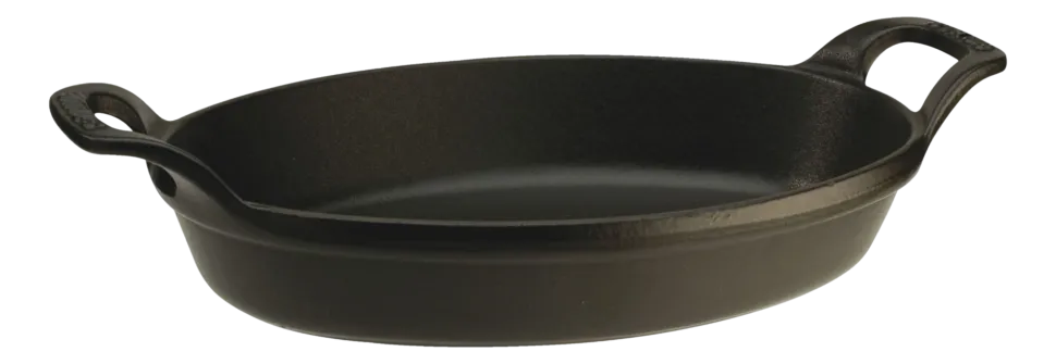 Ovenschaal Staub Stapelbaar Ovaal Zwart 24 cm