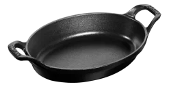 Ovenschaal Staub Stapelbaar Ovaal Zwart 28 cm