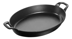 Staub Ovenschaal Stapelbaar Ovaal Zwart Hot