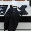 Tiseco Ovenwant Home Studio Sherlock Stripe Black (Set van 2) Sale