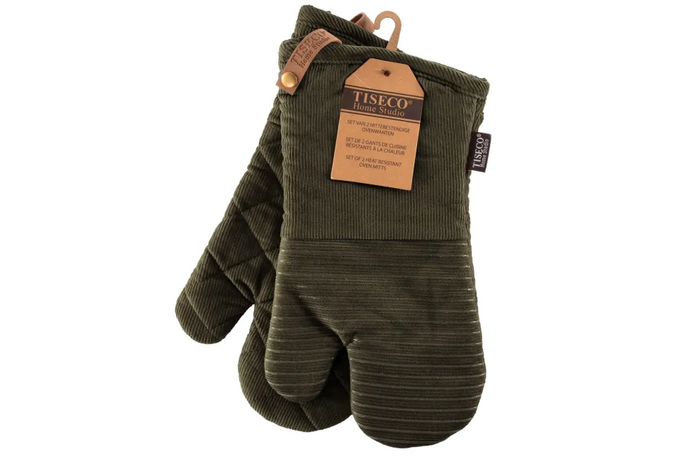 Ovenwant Tiseco Home Studio Velmar Green Olive (Set van 2)