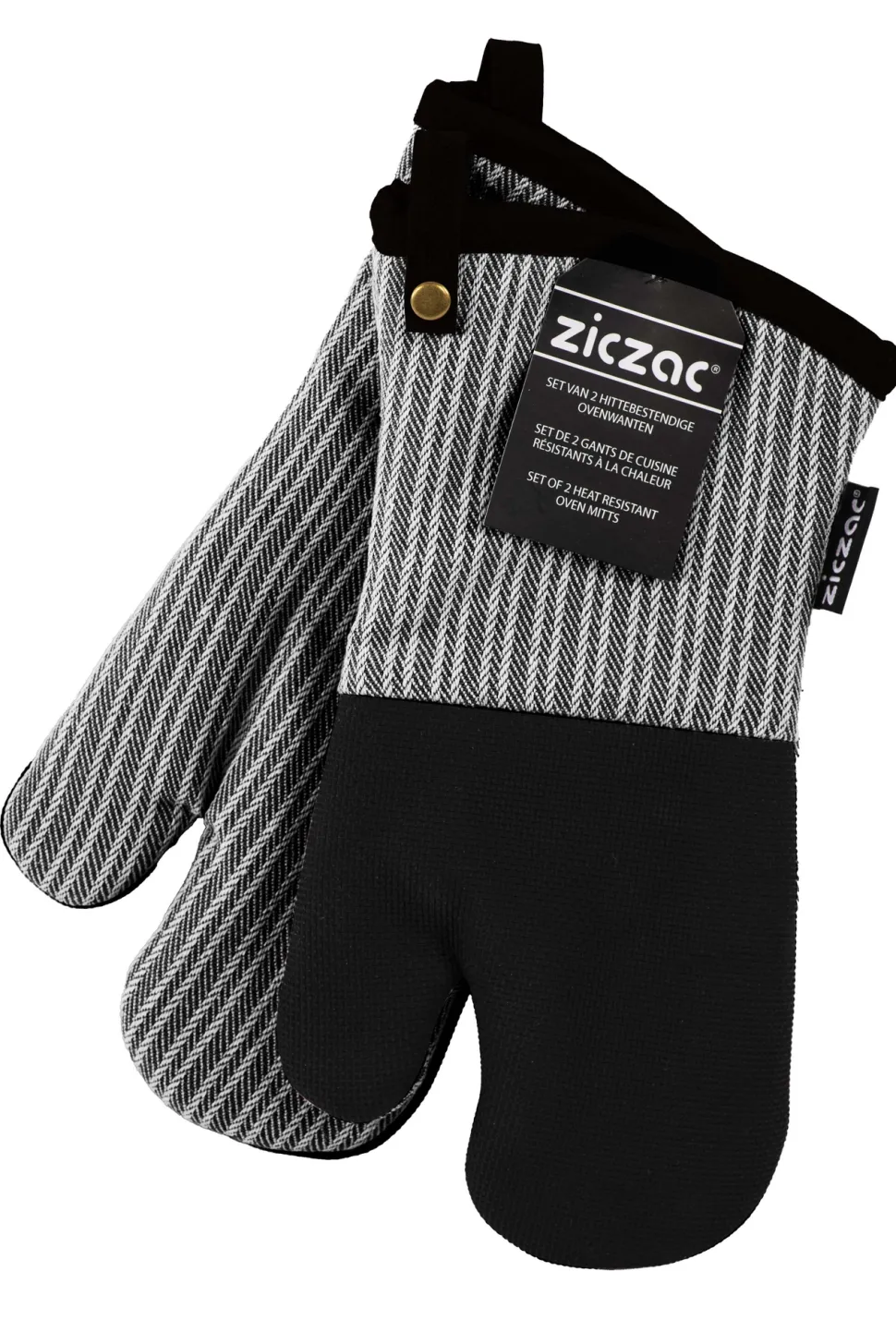 Ovenwant Ziczac Venton Black (Set van 2)