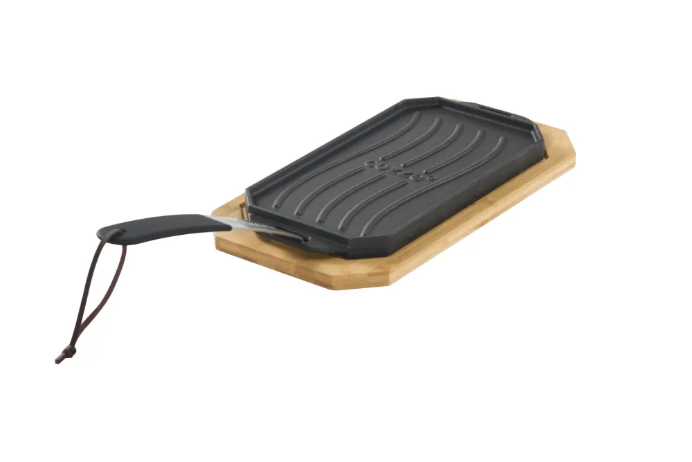 Cozze Pan met Serveerplank Gietijzer / Bamboe 16,5 cm New