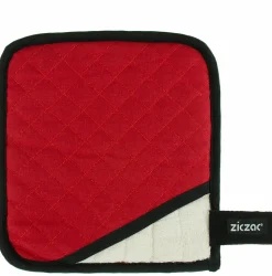 Pannenlap ZicZac Magnet Rood