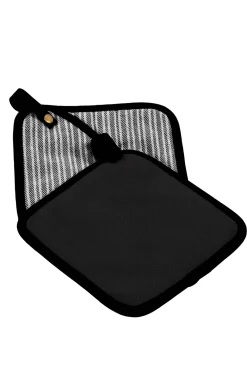 ZicZac Pannenlap Venton Black (Set van 2) Best