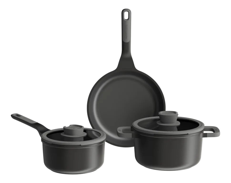 Pannenset Antikleef BergHOFF Leo Line Stone + (5-delig)