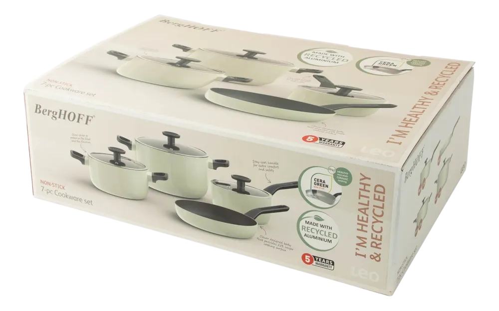 BergHOFF Pannenset Antikleef Leo Recycled Sage (7-delig) Sale