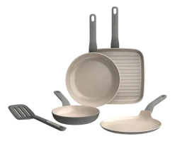 BergHOFF Pannenset Antikleef met Spatel Leo Line (4-delig) Hot
