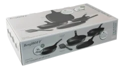 BergHOFF Pannenset Antikleef met Spatel Leo Line Stone + (5-delig) Outlet