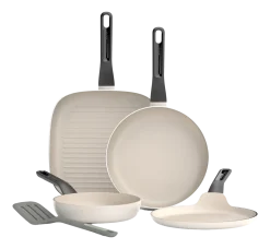 Pannenset Antikleef Spirit met Spatel BergHOFF Leo Recycled (4-delig)